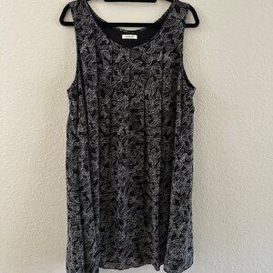 Max Studio Womens Black Sleeveless Round Neck Pullover A-Line Dress Size X-Large